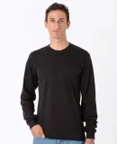 Los Angeles Apparel 20007 USA-Made Fine Jersey Lon Black