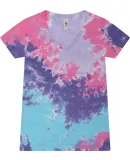 Tie-Dye 1075CD Ladies' V-Neck T-Shirt COTTON CANDY