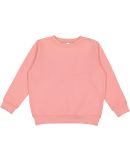 LA T 2225 Youth Elevated Fleece Crew in Mauvelous