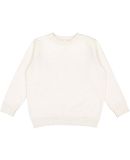 LA T 2225 Youth Elevated Fleece Crew in Natural heather