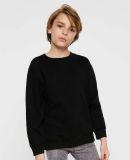 LA T 2225 Youth Elevated Fleece Crew in Black