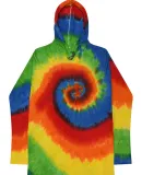 Tie-Dye 2777 Unisex Long Sleeve Hooded T-Shirt MOONDANCE RED