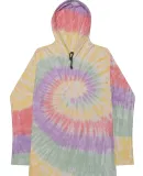 Tie-Dye 2777 Unisex Long Sleeve Hooded T-Shirt ZEN RAINBOW