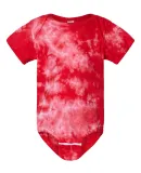 Dyenomite 340CR Infant Crystal Tie-Dyed Onesie in Red