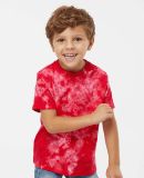 Dyenomite 330CR Toddler Crystal Tie-Dyed T-Shirt in Red