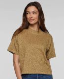 LA T 3518 Ladies' Boxy T-Shirt in Brown leopard