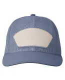 Big Accessories BA682 All-Mesh Patch Trucker Hat SLATE BL/ SLT BL