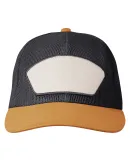 Big Accessories BA682 All-Mesh Patch Trucker Hat OLD GOLD/ BLACK