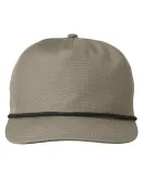 Big Accessories BA699 Ripstop Cap KHAKI/ BLK ROPE
