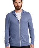 AA1970 Alternative Apparel Unisex Eco Zip Up Hoodi in Eco pacific blue