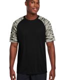 Sport Tek ST376 Sport-Tek   Drift Camo Colorblock  in Black