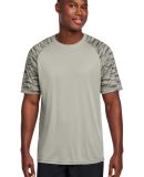 Sport Tek ST376 Sport-Tek   Drift Camo Colorblock  in Silver