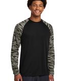 Sport Tek ST376LS Sport-Tek   Drift Camo Colorbloc in Black