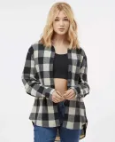 Burnside Clothing 5215 Women's Boyfriend Flannel Ecru/ Black Buffalo