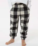 Burnside Clothing 4810 Youth Flannel Jogger Ecru/ Black Buffalo