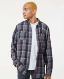 Burnside Clothing 8220 Perfect Flannel Work Shirt in Heather grey/ navy
