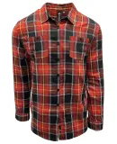 Burnside Clothing 8220 Perfect Flannel Work Shirt in Fire red/ black