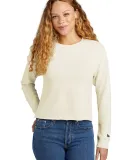 New Era LNEA514  Ladies Tri-Blend Fleece Crop Crew SoftBeige