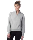 Alternative Apparel 8808PF Ladies' Mock Quarter-Zi in Heather grey