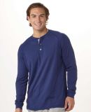 Boxercraft BM3101 Henley Long Sleeve T-Shirt in Navy