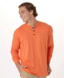 Boxercraft BM3101 Henley Long Sleeve T-Shirt in Mandarin