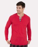 Boxercraft BM3101 Henley Long Sleeve T-Shirt in True red