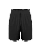 Alleson Athletic 590PSP Crossover Reversible Short in Black/ white
