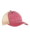 Authentic Pigment AP1924 Pigment Dyed 5-Panel Truc in Nautcl red/ khki