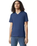 American Apparel 2006CVC Unisex CVC V-Neck Tee in Heather indigo