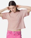American Apparel 102 Women's Fine Jersey Boxy T-Sh in Blush