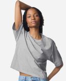 American Apparel 102 Women's Fine Jersey Boxy T-Sh in Heather grey