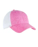 Big Accessories BA540P Sport Ponytail Trucker in Hthr pink/ wht