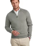 Brooks Brothers BB18402  Cotton Stretch 1/4-Zip Sw in Ltshdgyhtr