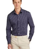 Brooks Brothers BB18006  Tech Stretch Patterned Sh in Nvblrmuchk