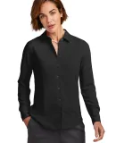 Brooks Brothers BB18007  Women's Full-Button Satin in Deepblack