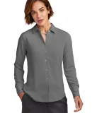 Brooks Brothers BB18007  Women's Full-Button Satin in Shadowgrey