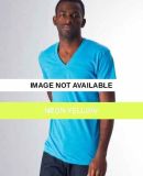 BB456 American Apparel Poly-Cotton Short Sleeve V- Neon Yellow