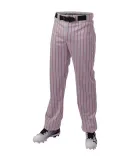 Alleson Athletic 655WPN Crush Pinstripe Pants in Grey/ red