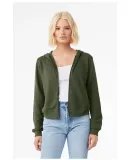 Bella + Canvas 7539 Ladies' Sponge Fleece Full-Zip in Military green