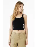 Bella + Canvas 1012 Ladies' Micro Ribbed Scoop Tan in Solid blk blend