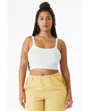 Bella + Canvas 1012 Ladies' Micro Ribbed Scoop Tan in Solid wht blend