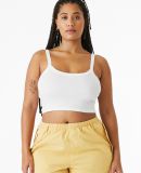 Bella + Canvas 1012 Ladies' Micro Ribbed Scoop Tan in Solid white blend