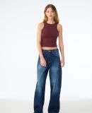 Bella + Canvas 1019 Ladies' Micro Ribbed Racerback in Solid maroon blend