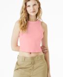 Bella + Canvas 1019 Ladies' Micro Ribbed Racerback in Solid pink blend