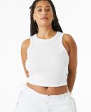 Bella + Canvas 1019 Ladies' Micro Ribbed Racerback in Solid white blend