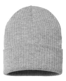 Atlantis Headwear RIO Sustainable Rib Knit in Light grey mélange