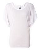 BELLA 8821 Womens Flowy Dolman Top in White