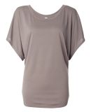 BELLA 8821 Womens Flowy Dolman Top in Pebble