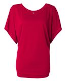 BELLA 8821 Womens Flowy Dolman Top in Red