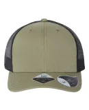 Atlantis Headwear BRYCE Sustainable Trucker Cap in Olive/ black